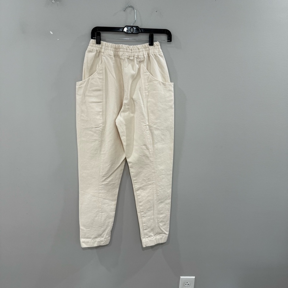 Elizabeth Suzann Pants Clyde Work Pants in Cotton Natural Cream - Picture 3 of 6